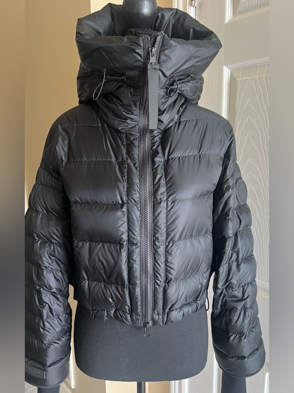 Canada Goose Black Label Down Puffer Jacket with Funnel Collar - Women